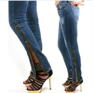 NEW  Baby Phat Side Zipper Down On Leg Jeans 16